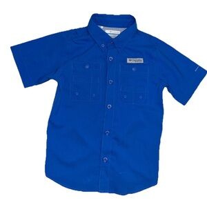 Columbia Kids PFG Fishing Shirt Omni Shade Size 6/7 XS Blue